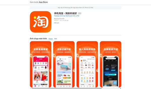 Giới thiệu về app order taobao?